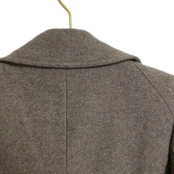 Banana Republic Grey Wool Blend Double Breasted Peacoat Italian Fabric S - Picture 6 of 8